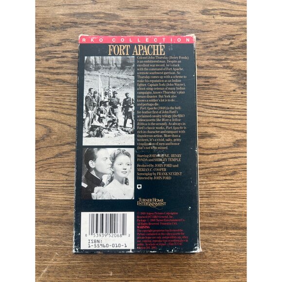 Fort Apache 1948 VHS  John Wayne Henry Fonda Western Classic Vintage Pre-Owned - Picture 2 of 4